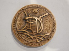 Medaglia costruzione ferrovia usato  San Casciano in Val di Pesa