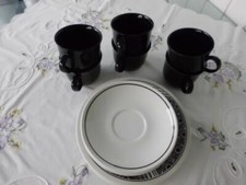Kaffeeservice weiß schwarz gebraucht kaufen  Wissen