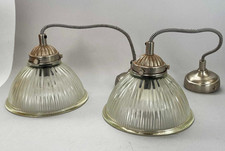 Pair vintage holophane for sale  FAKENHAM