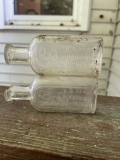 (2) Raro H.N. Boticário BEALL Druggest Medicine Bottles Oxford Maryland Md comprar usado  Enviando para Brazil