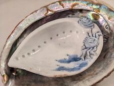 Tigela de porcelana japonesa antiga Hirado Mikawachi caranguejo e concha Awabi Japão comprar usado  Enviando para Brazil