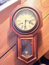 antique regulator wall clock for sale  GLASGOW