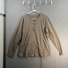 Camisa feminina menina com curvas jersey malha Henley top mocha tamanho grande comprar usado  Enviando para Brazil