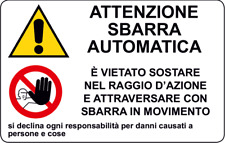 Adesivo pericolo attenzione usato  Gravina in Puglia