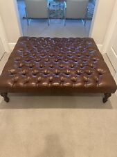Leather brown ottoman d'occasion  Expédié en Belgium