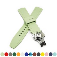Pulseira de relógio de ponta curva 18mm-22mm impermeável pulseira de borracha de silicone comprar usado  Enviando para Brazil