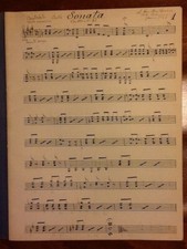 Chitarra manoscritto musicale usato  Roma