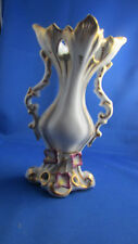 Antiguo Jarrón Iglesia Novia Corneta Porcelana Blanco de Paris Pintada Y Oro 19e comprar usado  Enviando para Brazil