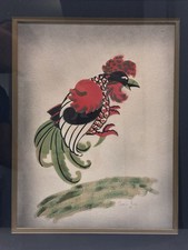 Asian rooster watercolor for sale  Saint Petersburg