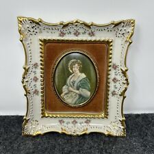 Arte emoldurada vintage A Cameo Creation bolha de vidro camafeu pequena de veludo e porcelana comprar usado  Enviando para Brazil