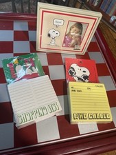 Lote De Colección De 3 Artículos De Escritorio De Papelería Peanuts: Blocs De Notas, Marco De Fotos. B25 segunda mano  Embacar hacia Mexico