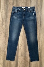 Jeans feminino Frame Le Garcon stretch 29 cintura alta reto desgastado novo sem etiquetas comprar usado  Enviando para Brazil