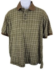 Camisa polo masculina vintage Kenneth Gordon design geométrico algodão importado médio comprar usado  Enviando para Brazil
