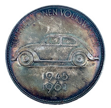 Medalha de prata 5 milhões Volkswagens .9999 1945-1961 Heinrich Nordhoff & Beetle comprar usado Medalha de prata 5 milhões Volkswagens .9999 1945-1961 Heinrich Nordhoff & Beetle comprar usado  Enviando para Brazil
