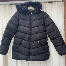 Girls black puffa for sale  WARRINGTON
