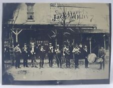 Placa de estanho Jack Daniels nº 7 Lynchburg Tennessee banda de corneta fotografia antiga, usado comprar usado  Enviando para Brazil