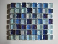 Mosaico de vidro 15 x 15 x 8 mm - 56 peças em malha - Mistura azul brilhante comprar usado  Enviando para Brazil