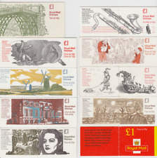 Folhetos dobrados GB valores £1 1979 - 2000 FH1 - FH44, usado comprar usado  Enviando para Brazil