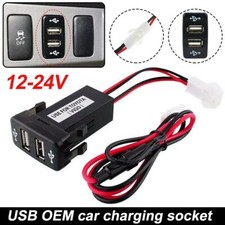 Carro carregador USB duplo interruptor adaptador soquete 12V para Toyota Truck Hilux 4Runner FJ comprar usado  Enviando para Brazil