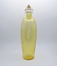Garrafa de vidro vintage italiana arte soprada com decantador de rolha ouro amarelo comprar usado  Enviando para Brazil
