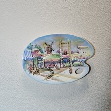 Decoração de parede vintage de cerâmica em forma de paleta de artistas Paris comprar usado  Enviando para Brazil