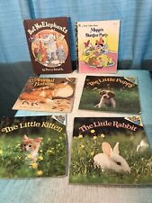 Vintage Childrens Book Lot 6 The Little Kitten Puppy Rabbit Animal Babies Minnie comprar usado  Enviando para Brazil