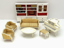 Conjunto de estantes de piano vintage Lundby casa de bonecas 1:16 sala de estar listras rosa real comprar usado Conjunto de estantes de piano vintage Lundby casa de bonecas 1:16 sala de estar listras rosa real comprar usado  Enviando para Brazil