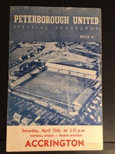 Programme peterborough united for sale  ROCHFORD
