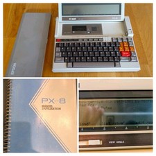 Computadora portátil Epson PX-8 rara vintage ¡funciona! manual original (francés) segunda mano  Embacar hacia Mexico