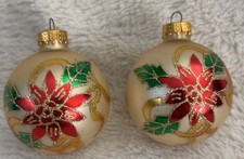 Vintage poinsettia glass for sale  Lyons