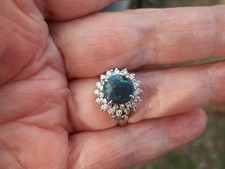 Anel de diamante opala platina 900 tamanho 6 8,5 gramas dano comprar usado Anel de diamante opala platina 900 tamanho 6 8,5 gramas dano comprar usado  Enviando para Brazil