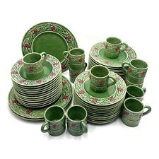 Usado, Pinheiro Bordallo Conjunto de Prato de Natal Azevinho Aro Verde - Escolha Sua Peça! comprar usado  Enviando para Brazil