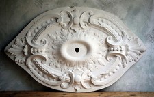 Antique Ceiling Medallion French Oval Molding Rococo Plaster Rose Decoration comprar usado  Enviando para Brazil