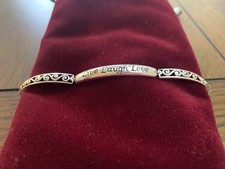 Usado, Pulseira de prata esterlina 925 Live Laugh Love - Compatível com pulso de 8 polegadas comprar usado  Enviando para Brazil