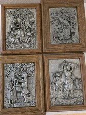 Zinn reliefs jahreszeiten gebraucht kaufen  Radeberg, Wachau