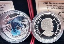 2017 Breaching Humpback Whale tridimensional $20 1 oz moeda de prata pura Canadá comprar usado  Enviando para Brazil