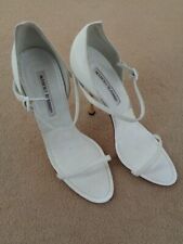 Manolo blahnk white for sale  CHRISTCHURCH