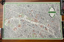 Vintage map paris for sale  Clifton Forge