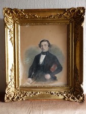 Pintura antiga mesa de desenho século XIX 1841 retrato homem quadro com palmeta comprar usado Pintura antiga mesa de desenho século XIX 1841 retrato homem quadro com palmeta comprar usado  Enviando para Brazil