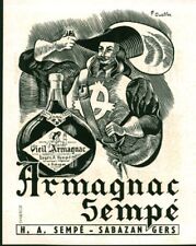 Publicité ancienne armagnac d'occasion  France