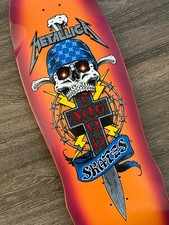 Patineta Dogtown x METALLICA RARA Sean Cliver pantalla a mano naranja desvanecido segunda mano  Embacar hacia Mexico