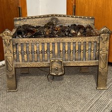 Antigo MCM Marcas de Ferro Fundido Lareira Inserção Vidro Âmbar Falso Decoração para Casa Não Funciona comprar usado Antigo MCM Marcas de Ferro Fundido Lareira Inserção Vidro Âmbar Falso Decoração para Casa Não Funciona comprar usado  Enviando para Brazil