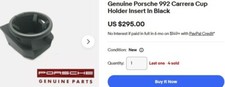 Original OEM Porsche 911 Carrera T GTS GT3 porta-copo inserção (transmissão manual) comprar usado  Enviando para Brazil