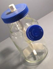 Garrafa giratória Bellco vidro 1000 mL 2 pescos micro transportadora tampa GL45 comprar usado  Enviando para Brazil
