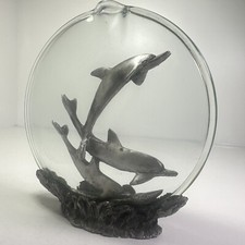 Glass pewter dolphin for sale  Eden
