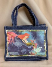 Bolsa jeans pequena vintage Disney A Pequena Sereia Ariel com lantejoulas comprar usado  Enviando para Brazil