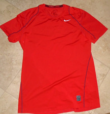 Camiseta masculina vermelha Nike Pro Dri-Fit ajustada G grande há uma corrida de tecido de 2 polegadas comprar usado  Enviando para Brazil