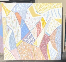 Pintura a óleo cubista abstrata Ted Knerr Nova York campo colorido exposições listadas comprar usado  Enviando para Brazil