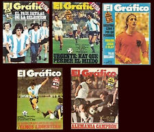 Copa Mundial de la FIFA 1974 - COLECCIÓN COMPLETA El Gráfico - ¡5 Revistas!! segunda mano  Argentina 