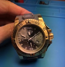 Invicta Excursion Sport 11904 ouro com mostrador cinza cronógrafo nova bateria comprar usado  Enviando para Brazil
